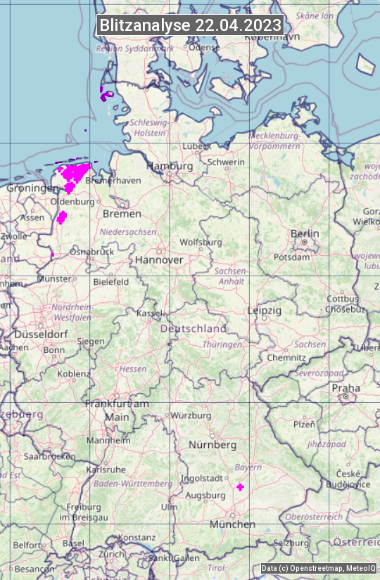 Karte mit Unwetteranalyse