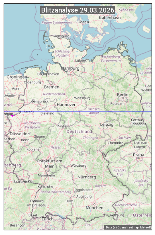 Karte mit Unwetteranalyse