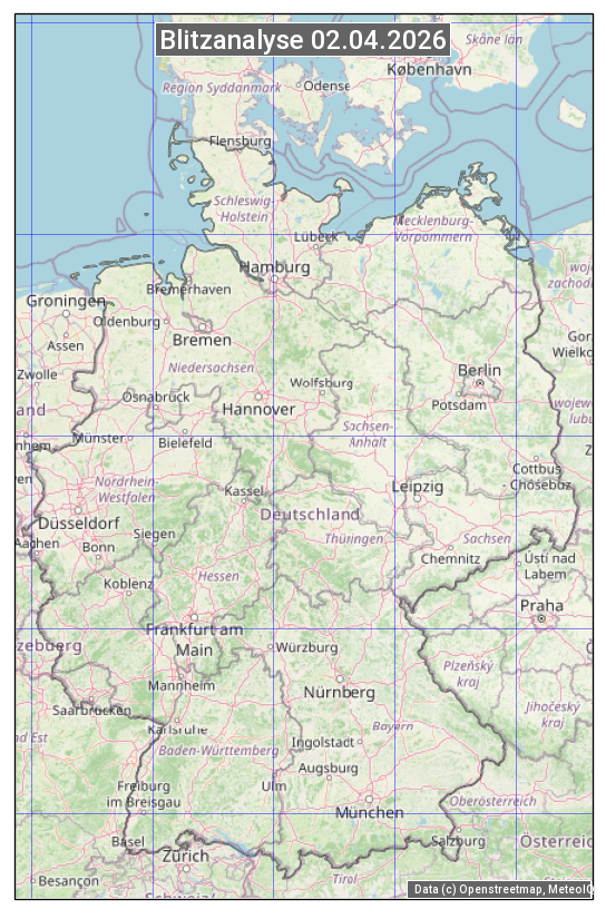 Karte mit Unwetteranalyse