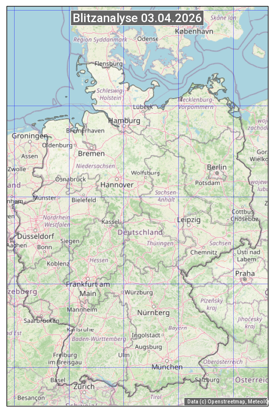 Karte mit Unwetteranalyse