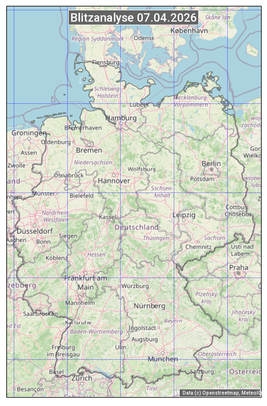 Karte mit Unwetteranalyse