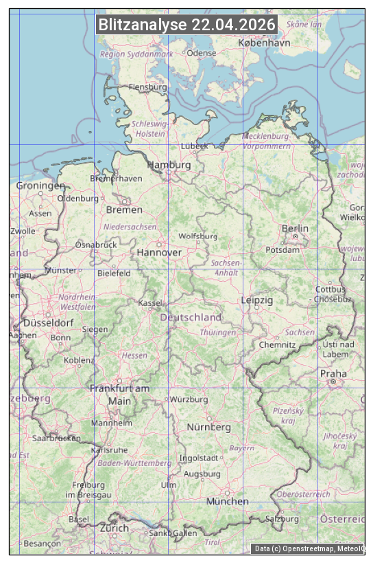 Karte mit Unwetteranalyse