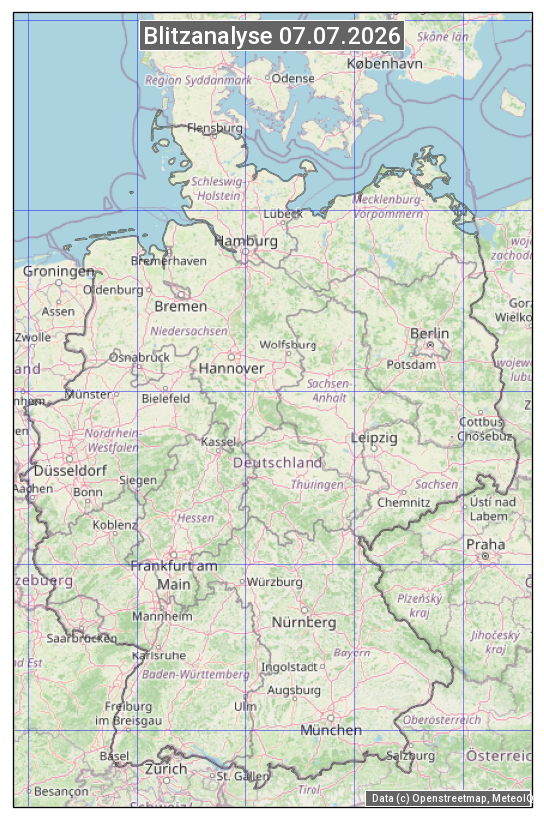 Karte mit Unwetteranalyse