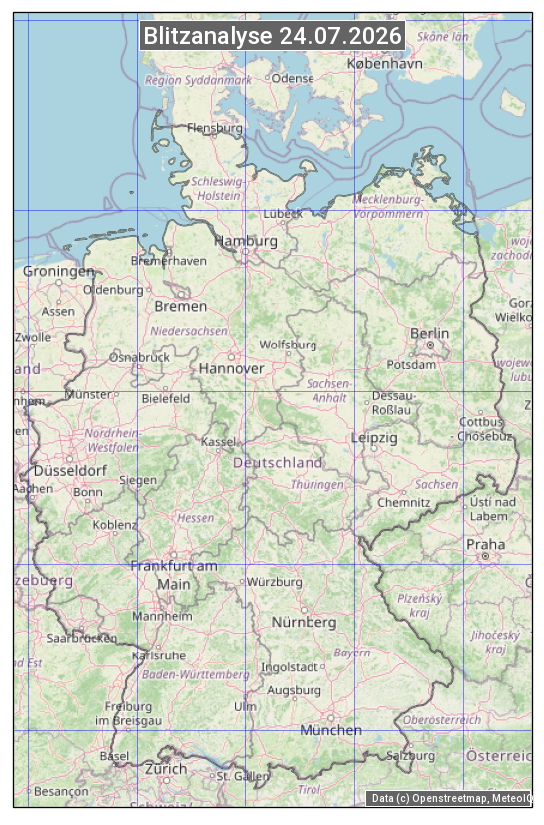 Karte mit Unwetteranalyse