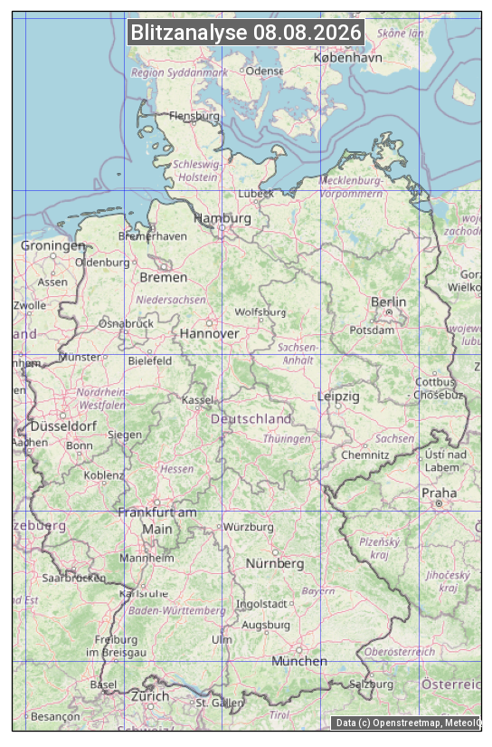 Karte mit Unwetteranalyse