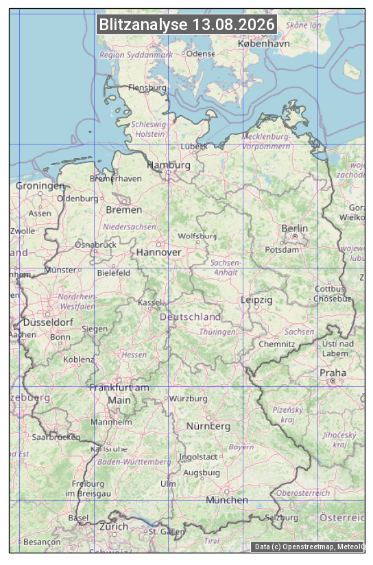 Karte mit Unwetteranalyse