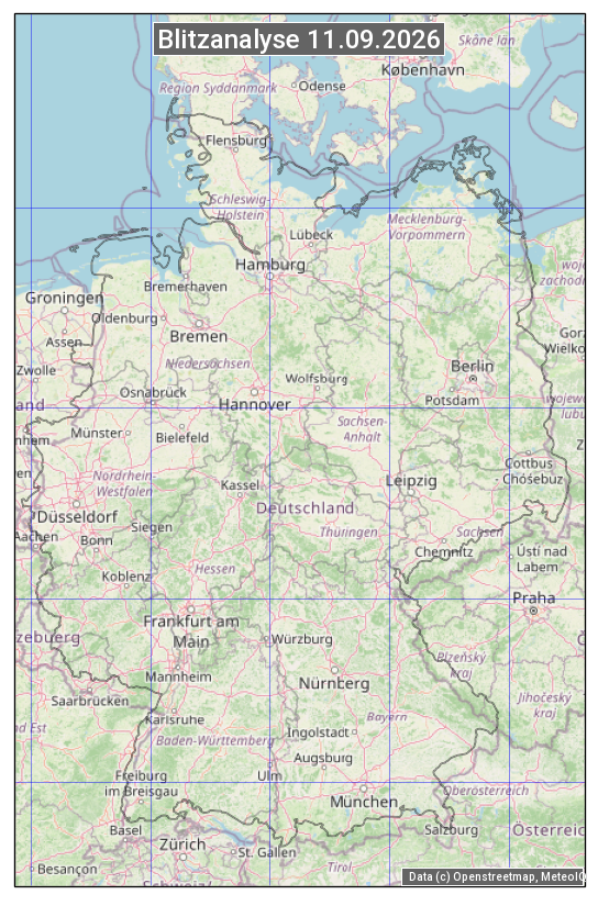 Karte mit Unwetteranalyse