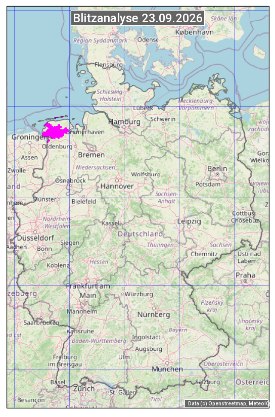 Karte mit Unwetteranalyse