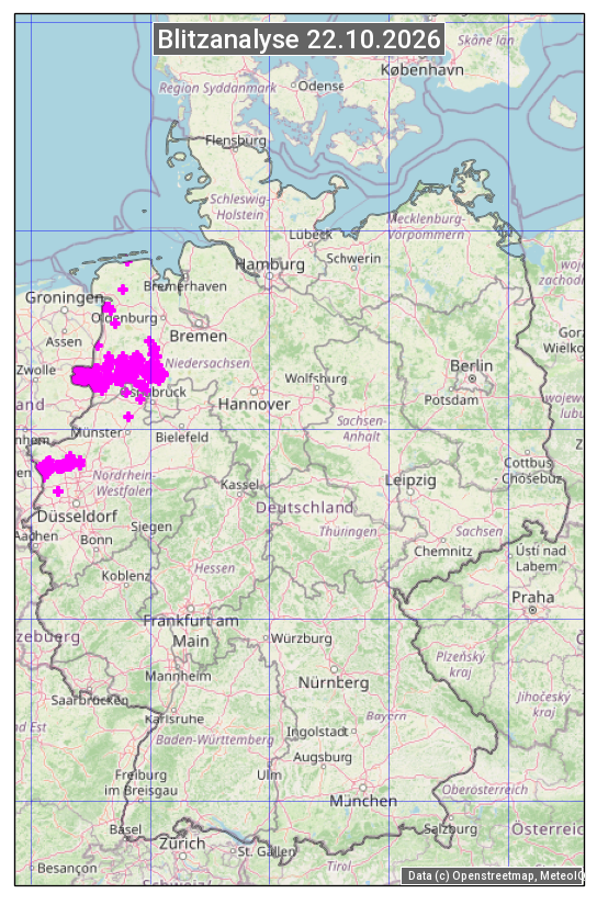 Karte mit Unwetteranalyse