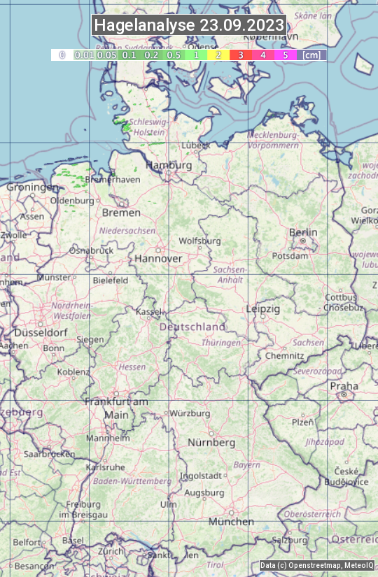 Karte mit Unwetteranalyse