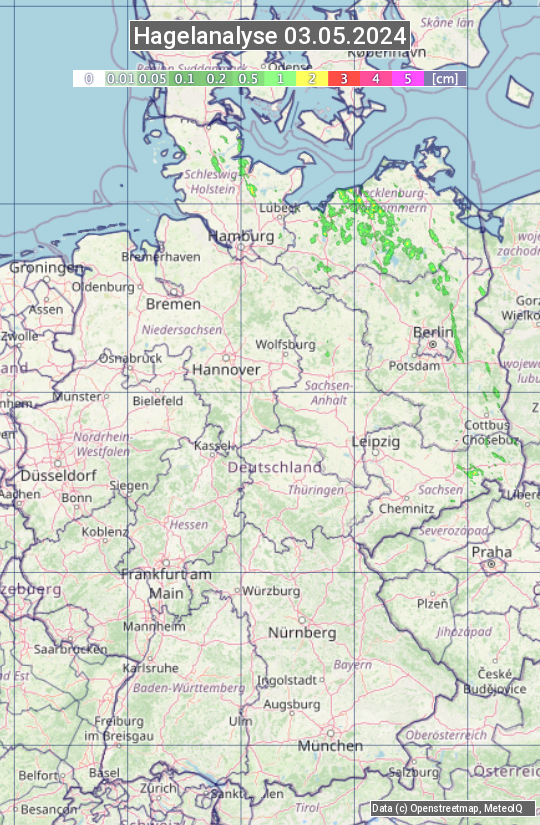 Karte mit Unwetteranalyse