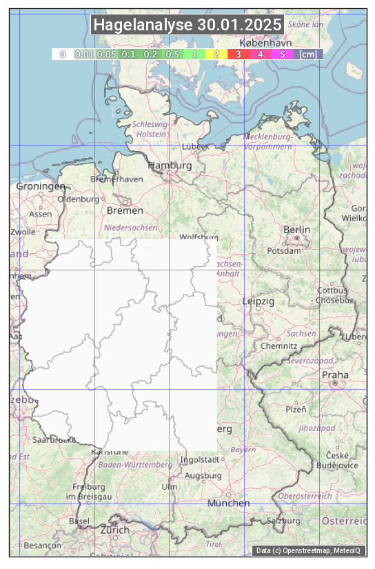Karte mit Unwetteranalyse