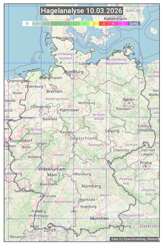 Karte mit Unwetteranalyse