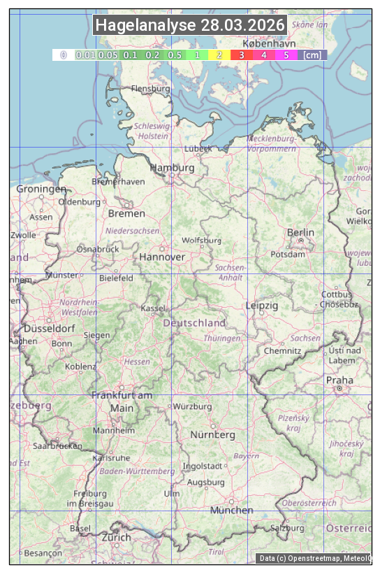 Karte mit Unwetteranalyse