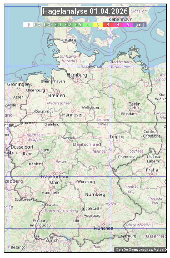 Karte mit Unwetteranalyse