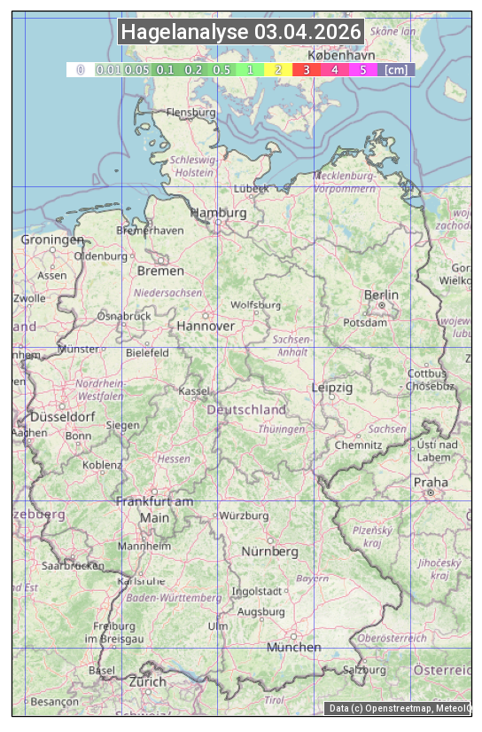 Karte mit Unwetteranalyse