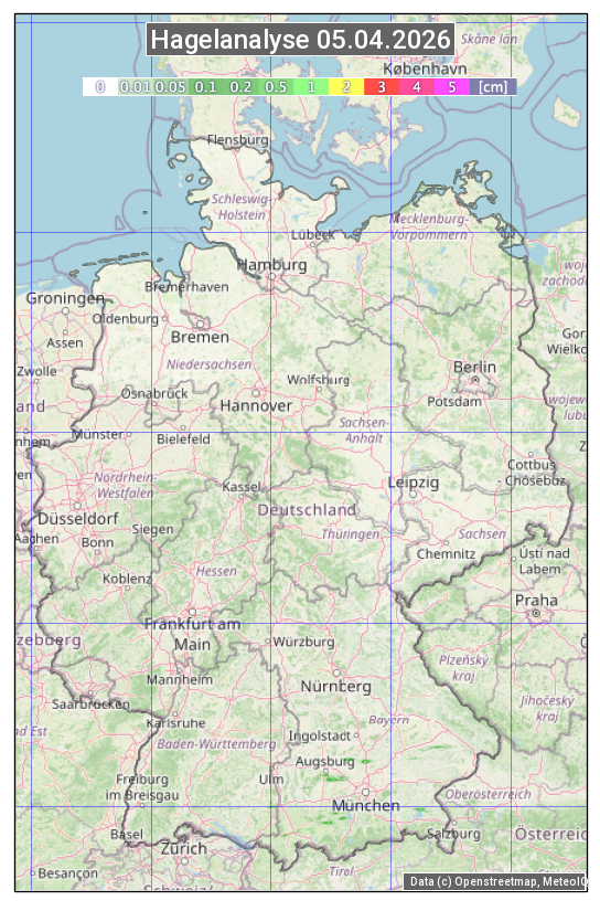 Karte mit Unwetteranalyse