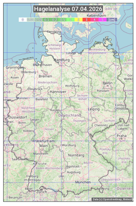 Karte mit Unwetteranalyse