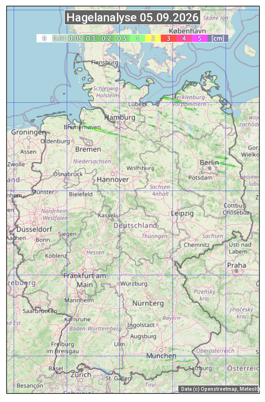 Karte mit Unwetteranalyse