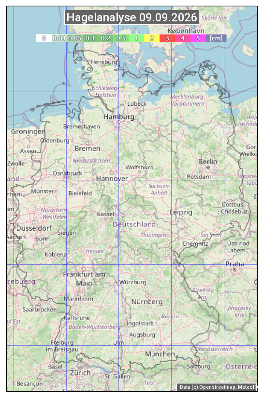 Karte mit Unwetteranalyse