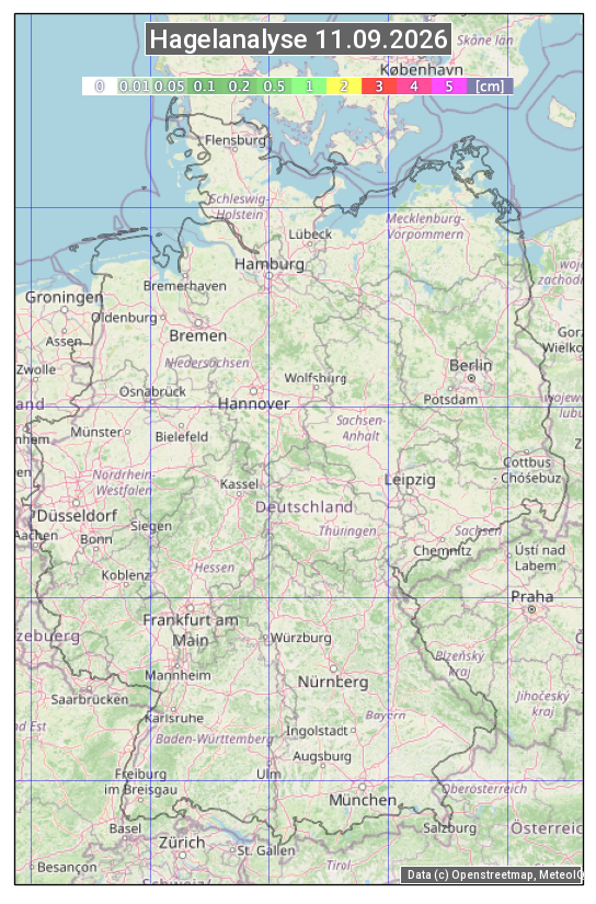 Karte mit Unwetteranalyse
